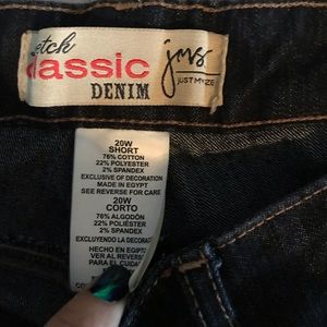 20 wide short just my size jeans